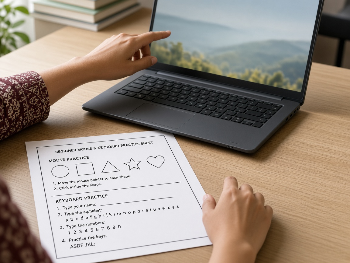 Mouse and screen — step-by-step digital skills