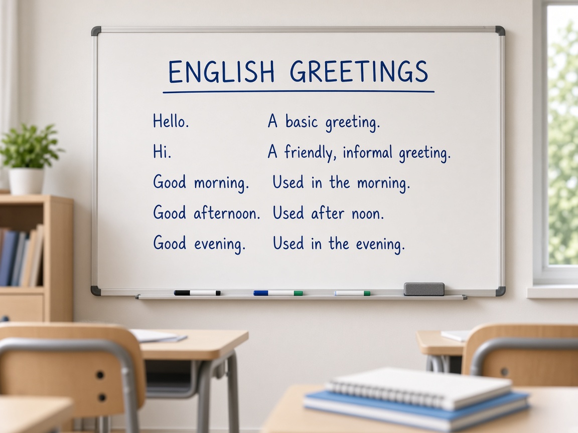 Class board — greetings you use every day